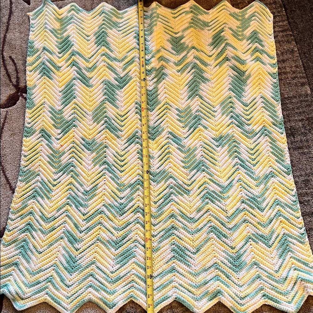 Homemade crochet baby afghan